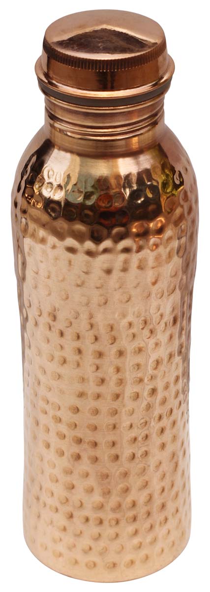 Wholesale Water Bottles – 9" Copper Water Bottle – Hammered Effect